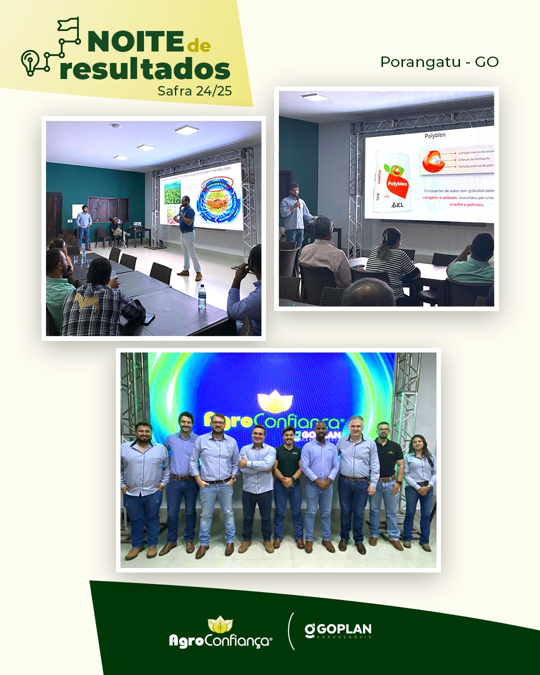 Registro Noite de Resultados da Agroconfiança: safra e perspectivas climáticas em Porangatu e Uruaçu.
